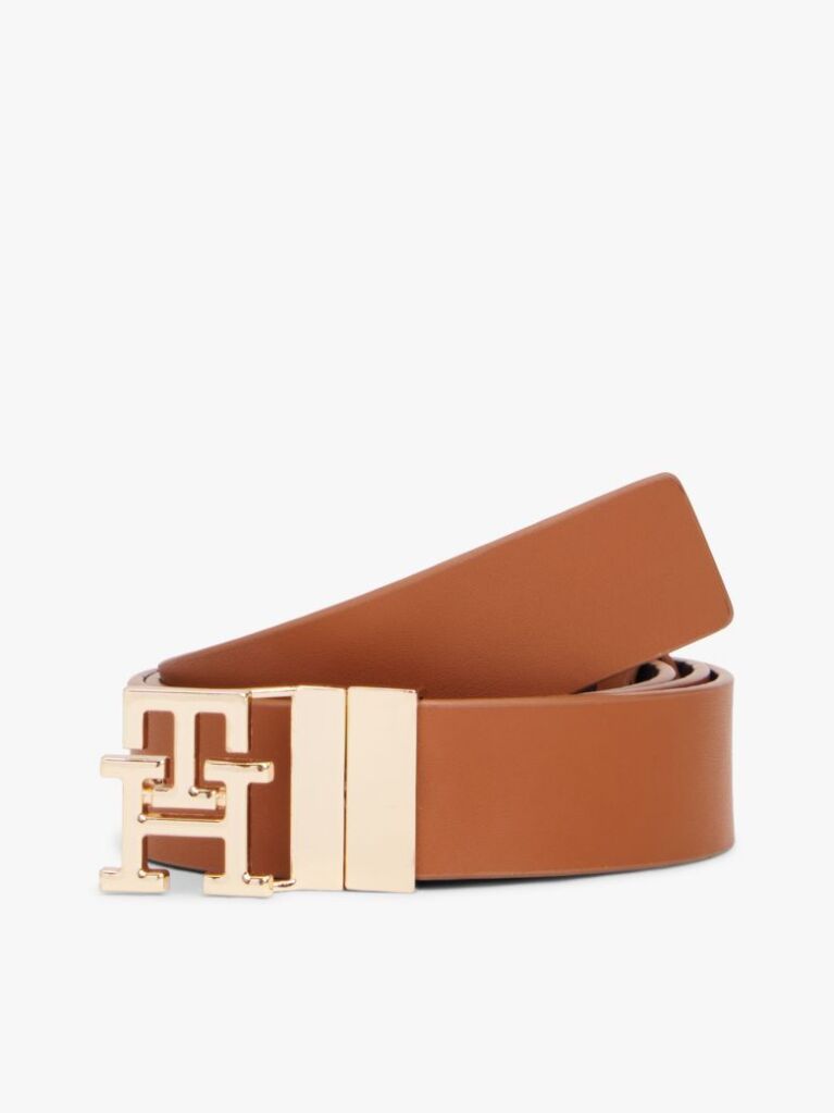 Multi TH Monogram Reversible Leather Belt  Women
