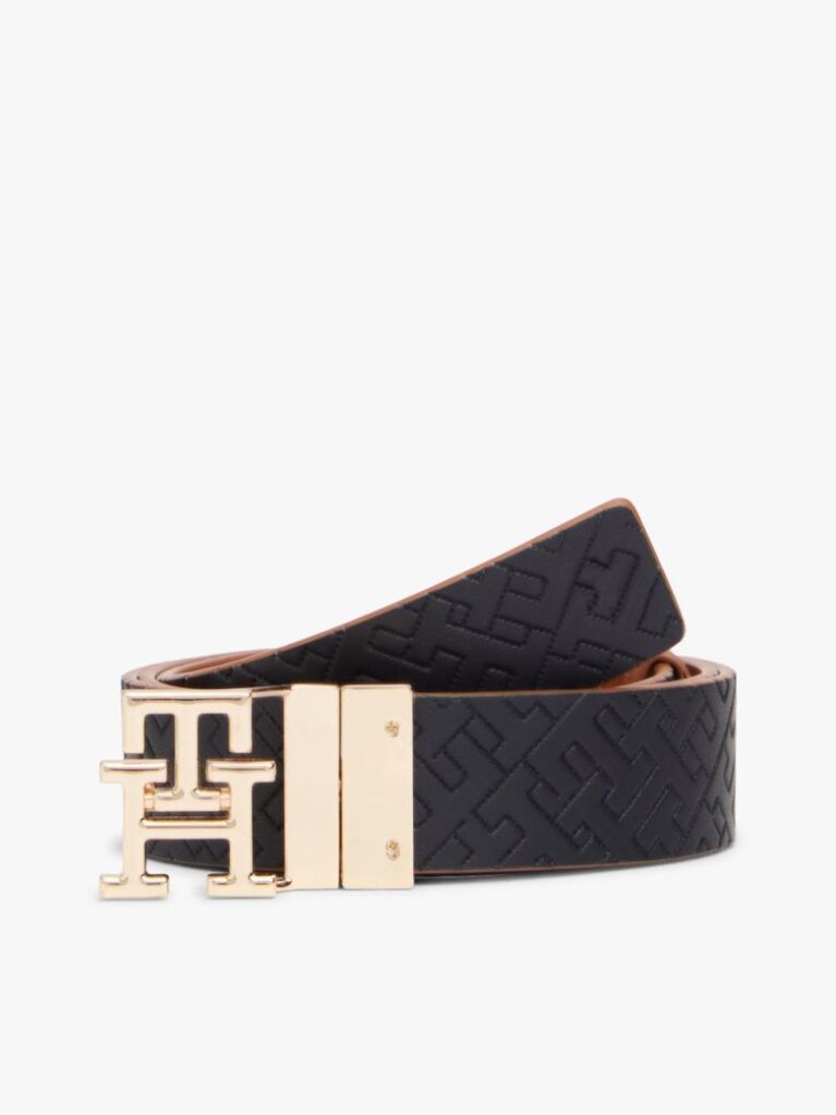 Multi TH Monogram Reversible Leather Belt  Women