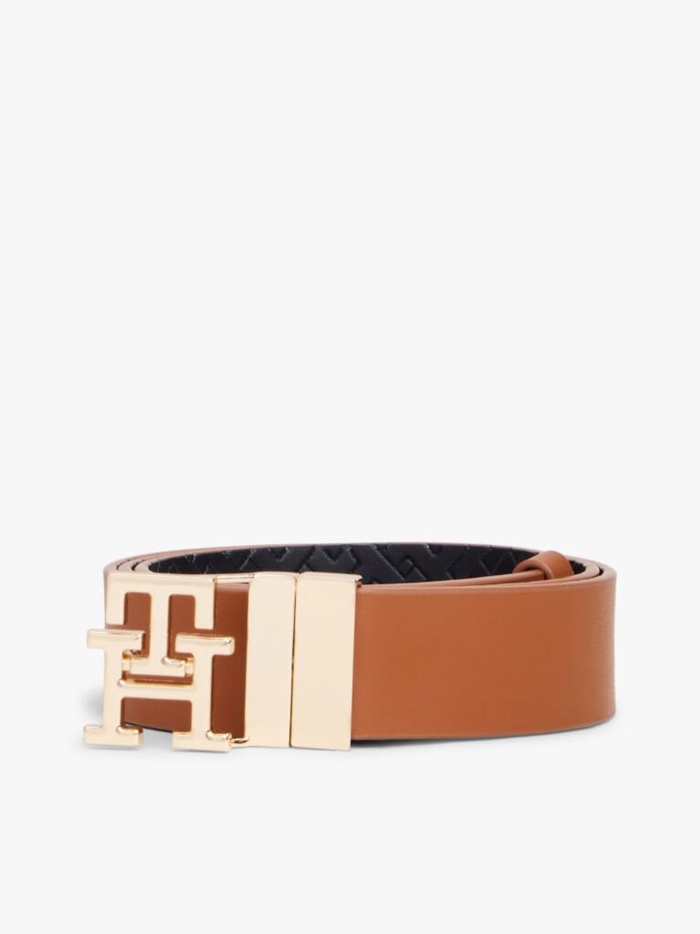 Multi TH Monogram Reversible Leather Belt  Women