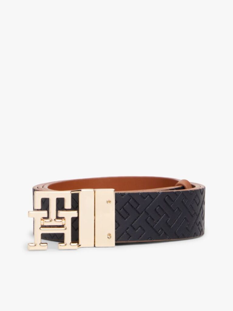 Multi TH Monogram Reversible Leather Belt  Women