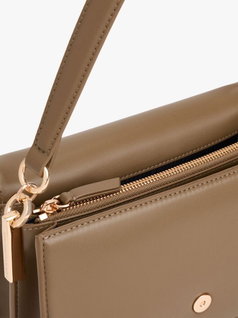 Brown Heritage Convertible Crossbody Bag  Women