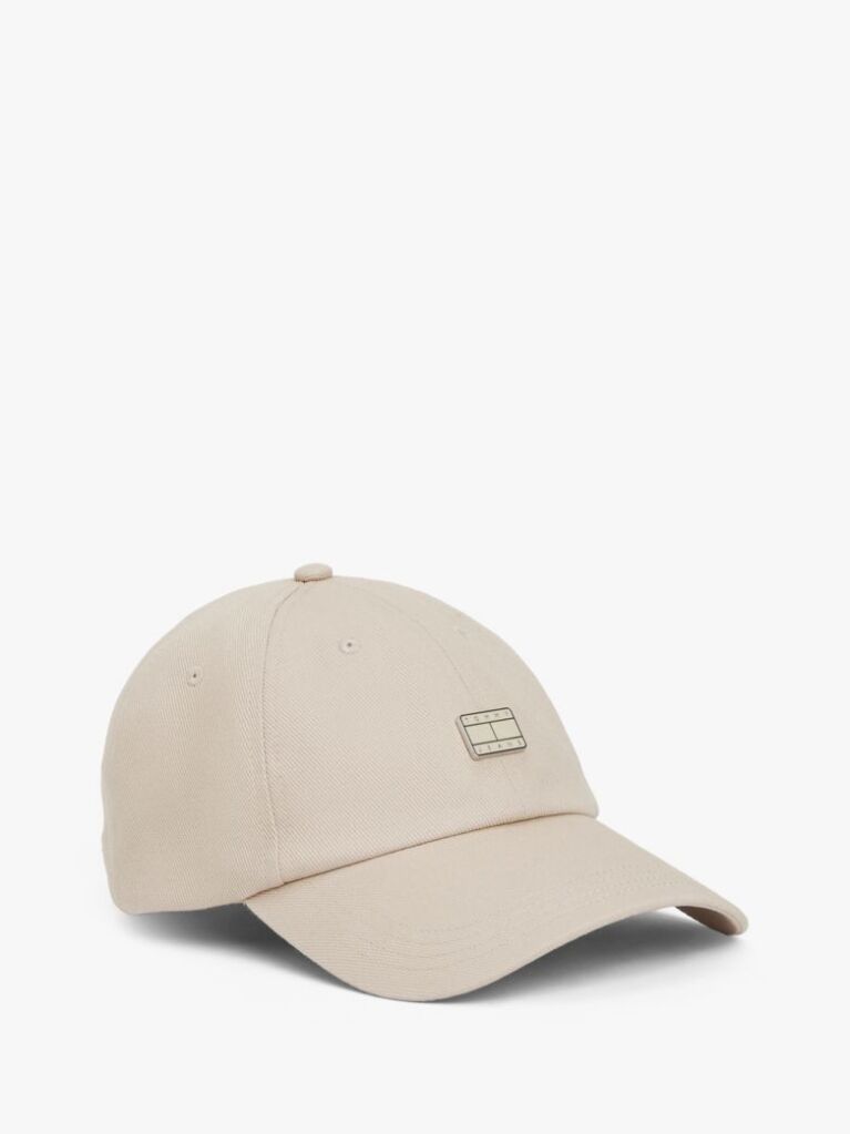 Beige Heritage Tonal Logo Canvas Baseball Cap  Women