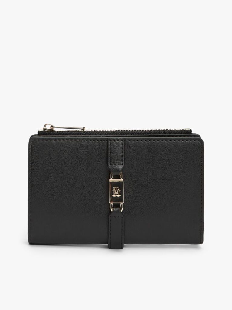 Black TH Monogram Bifold Wallet  Women