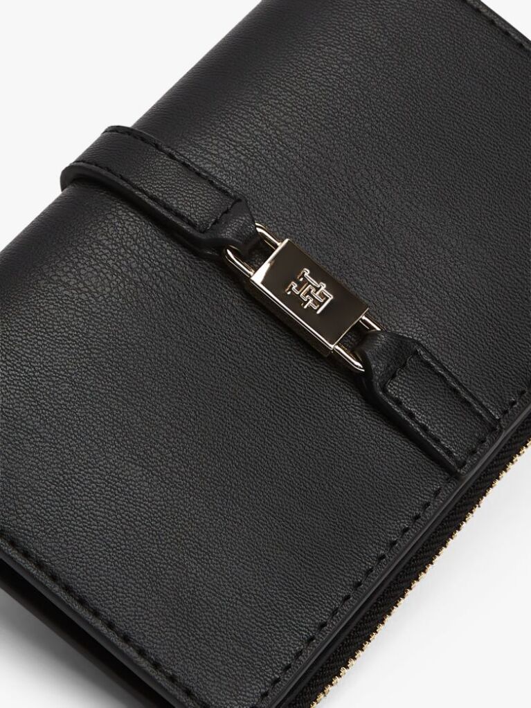 Black TH Monogram Bifold Wallet  Women