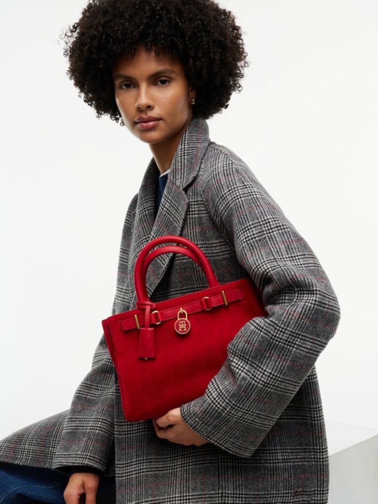 Red The American Icon Suede Tote Bag  Women