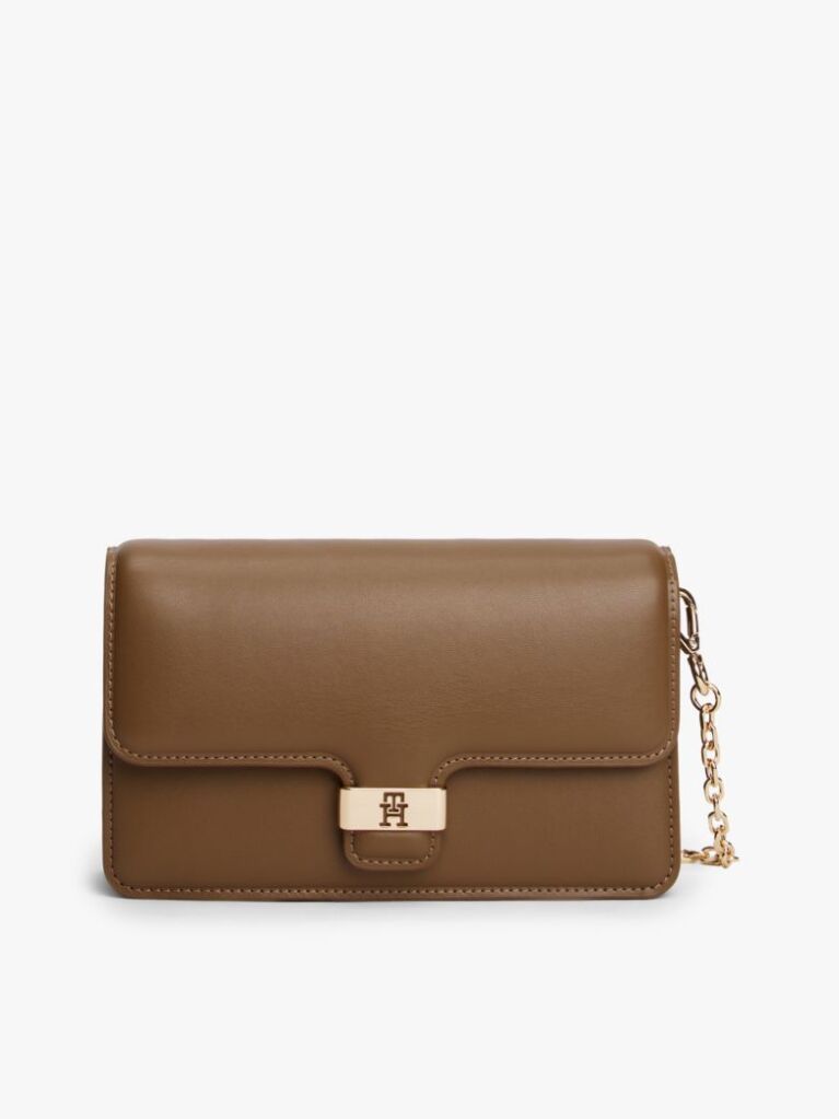 Brown Heritage TH Monogram Plaque Clutch  Women