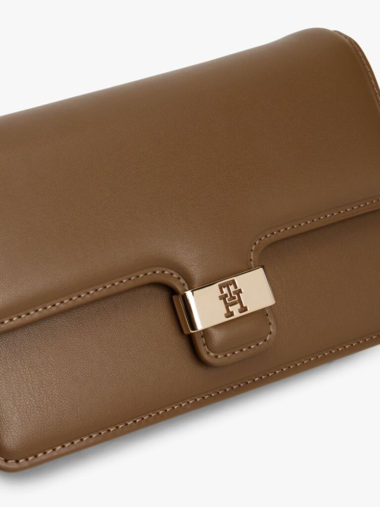 Brown Heritage TH Monogram Plaque Clutch  Women