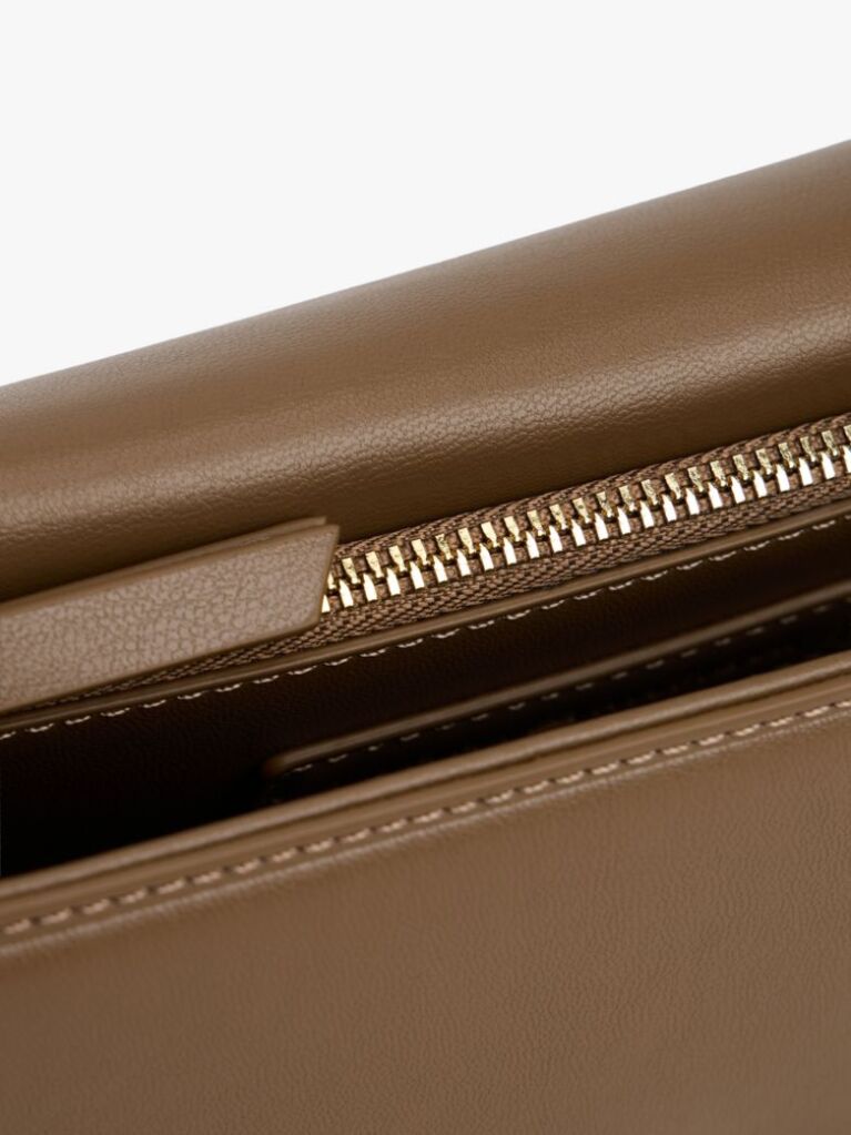 Brown Heritage TH Monogram Plaque Clutch  Women