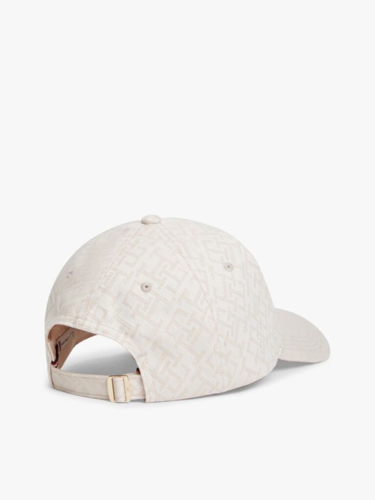 Beige TH Monogram Jacquard Baseball Cap  Women