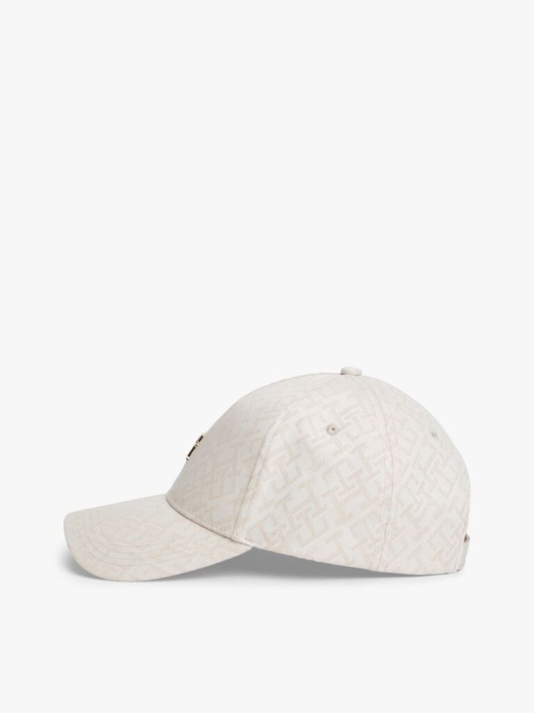 Beige TH Monogram Jacquard Baseball Cap  Women