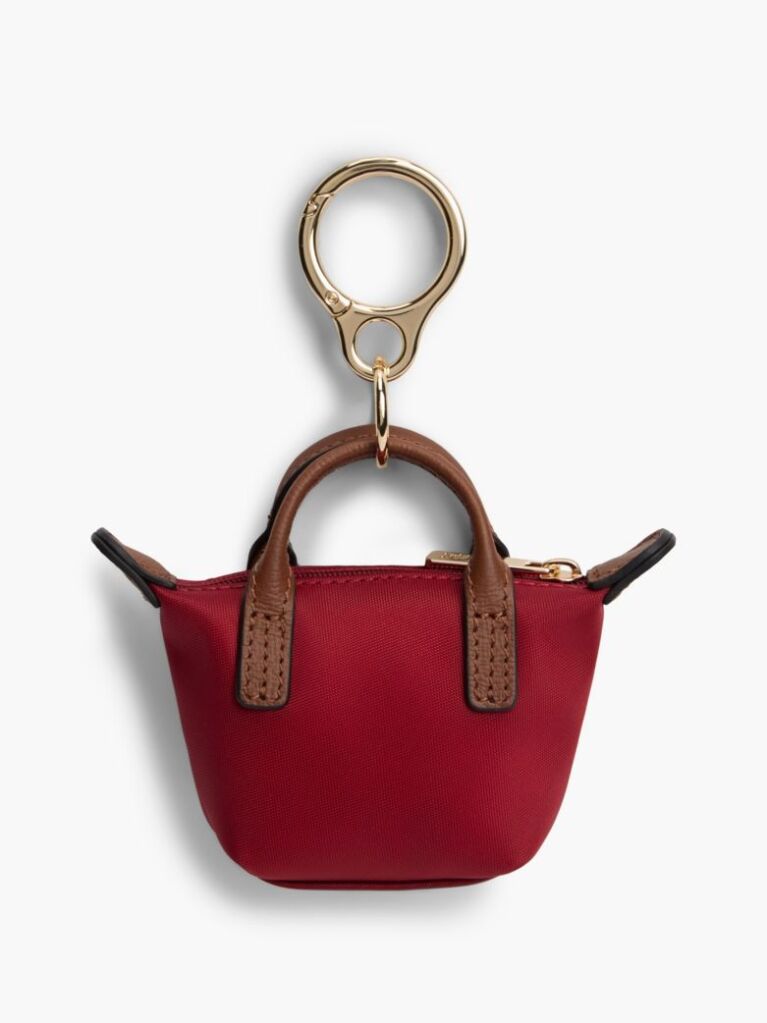 Red Tote Bag Keyring Pouch Charm  Women