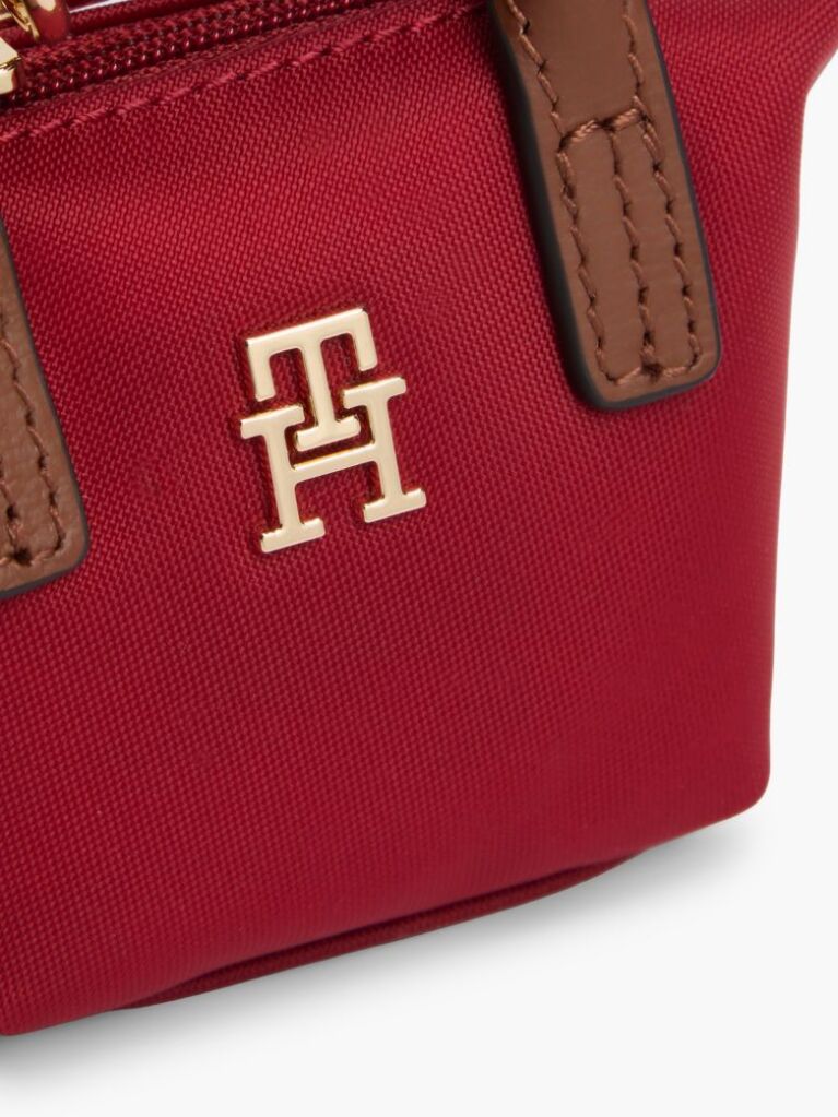 Red Tote Bag Keyring Pouch Charm  Women