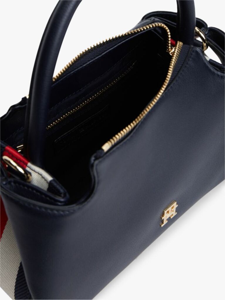 Blue TH Monogram Repeat Logo Satchel  Women