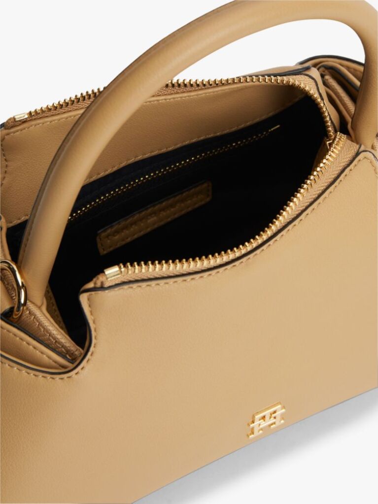 Beige TH Monogram Repeat Logo Satchel  Women
