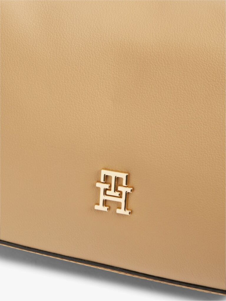 Beige TH Monogram Repeat Logo Satchel  Women