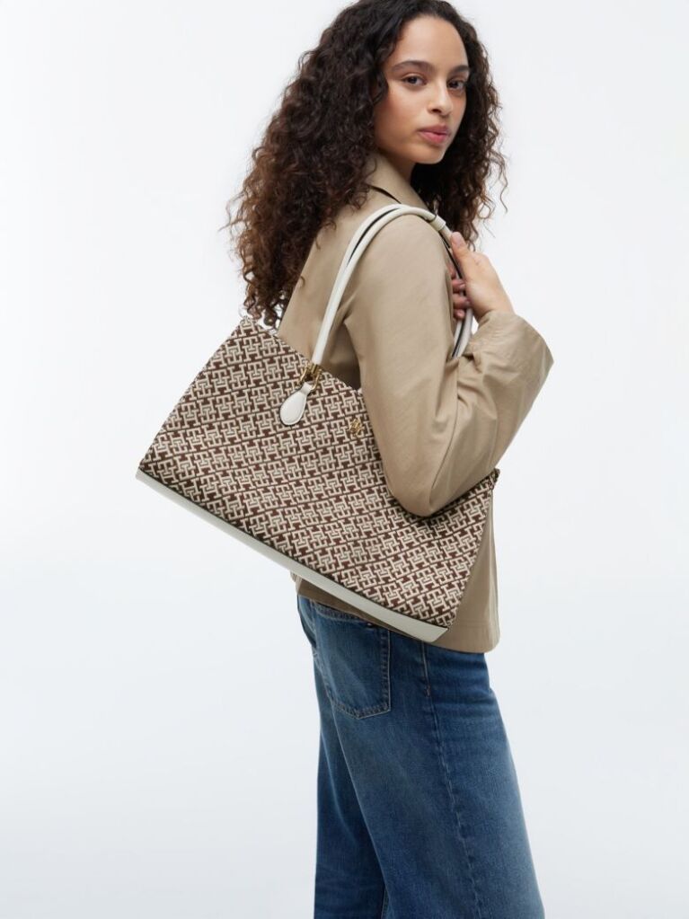 Multi Jacquard Shoulder Satchel  Women