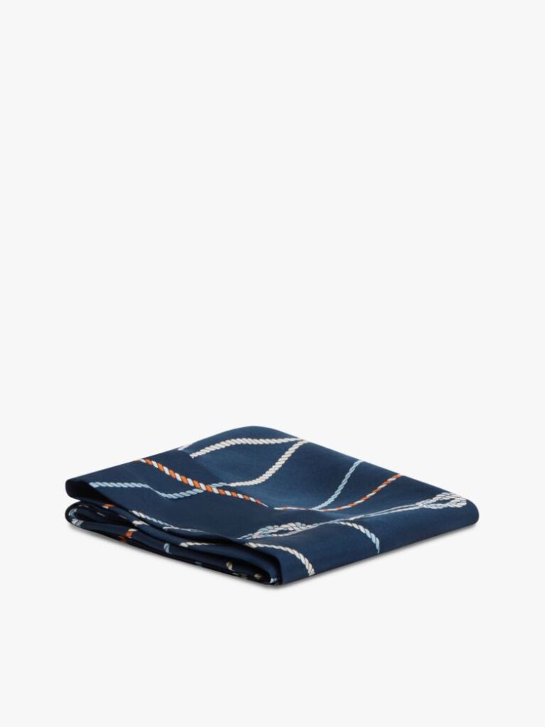 Multi Rope Print Pure Silk Scarf  Women