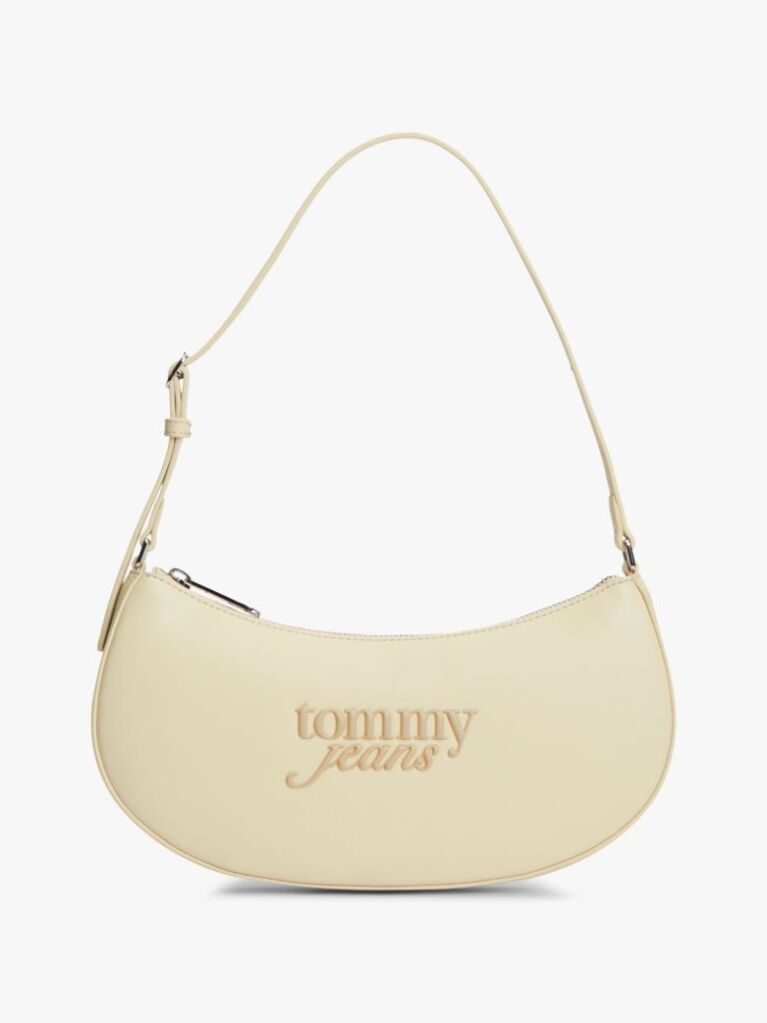 Beige Essential Tonal Logo Shoulder Bag  Women
