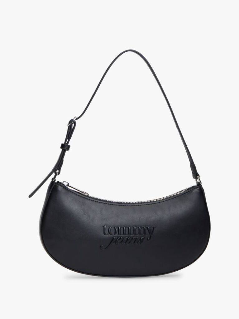 Black Essential Tonal Logo Shoulder Bag  Women