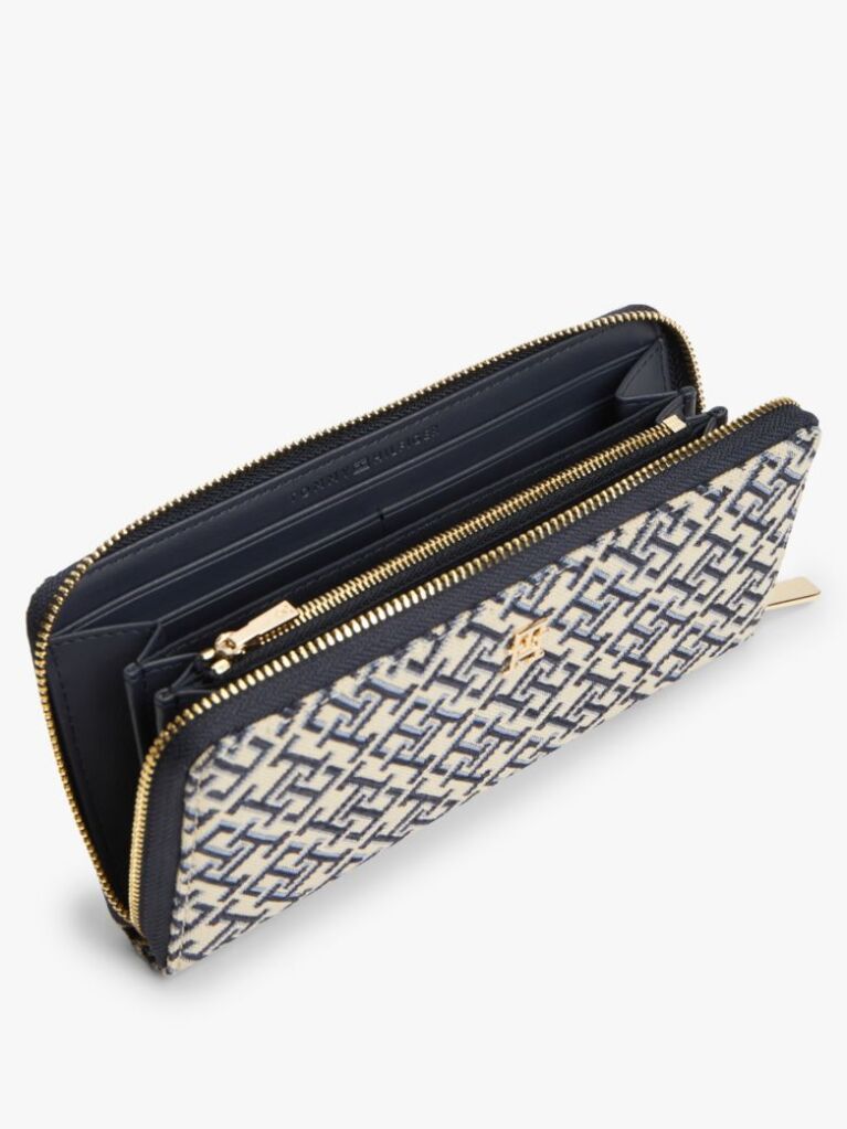 Multi Hilfiger Icon Jacquard Zip Around Wallet  Women