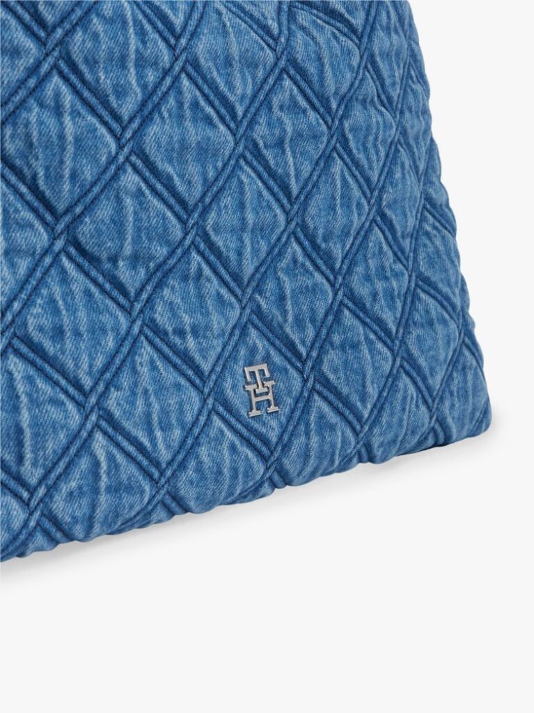 Denim TH Monogram Quilted Denim Tote Bag  Women