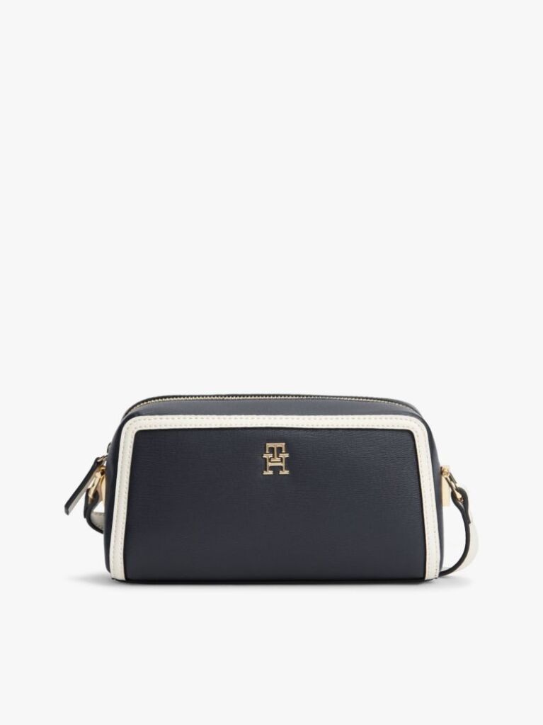 Blue Colour-Blocked TH Monogram Crossbody Camera Bag  Women