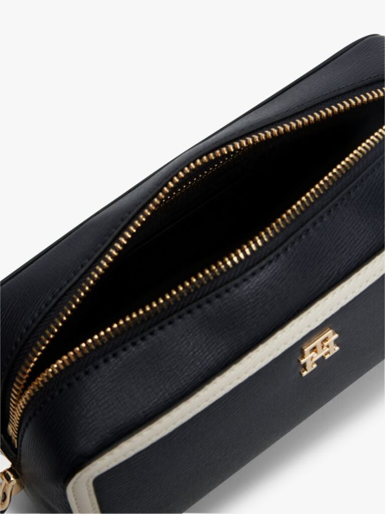 Blue Colour-Blocked TH Monogram Crossbody Camera Bag  Women