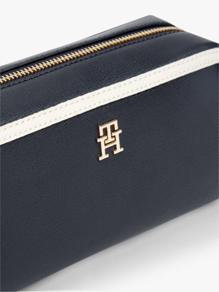 Blue Colour-Blocked TH Monogram Crossbody Camera Bag  Women