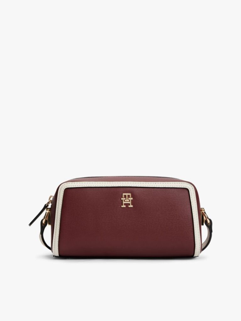 Red Colour-Blocked TH Monogram Crossbody Camera Bag  Women