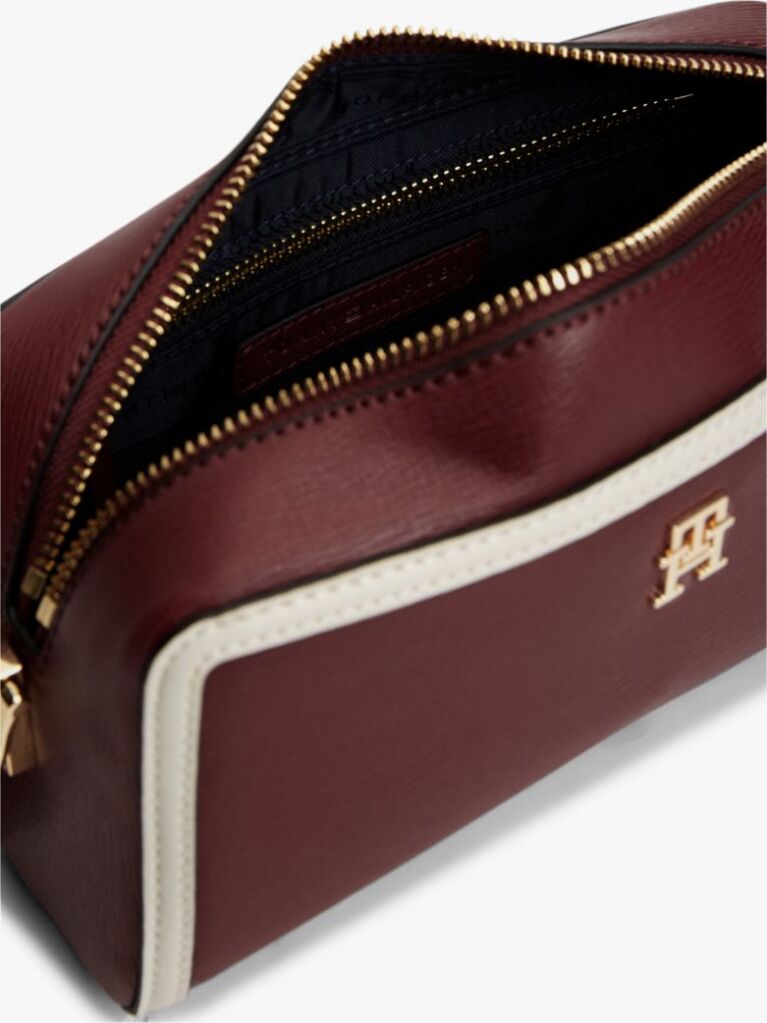 Red Colour-Blocked TH Monogram Crossbody Camera Bag  Women