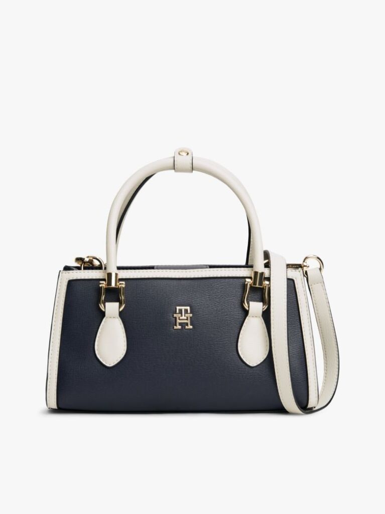 Blue TH Monogram Colour-Blocked Satchel  Women