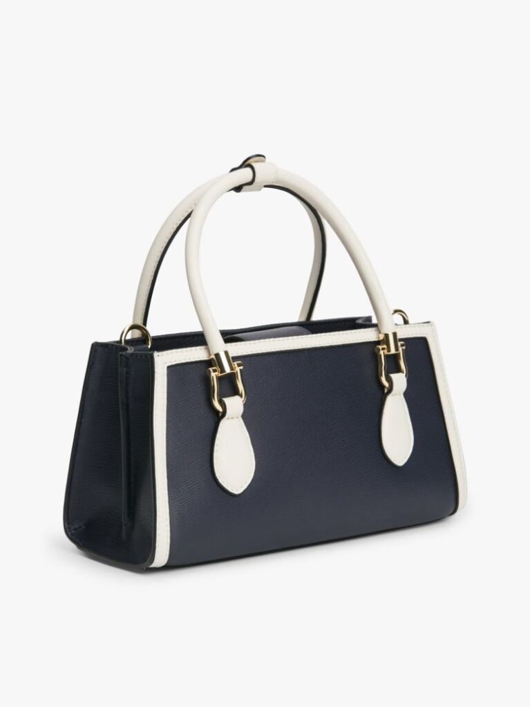 Blue TH Monogram Colour-Blocked Satchel  Women