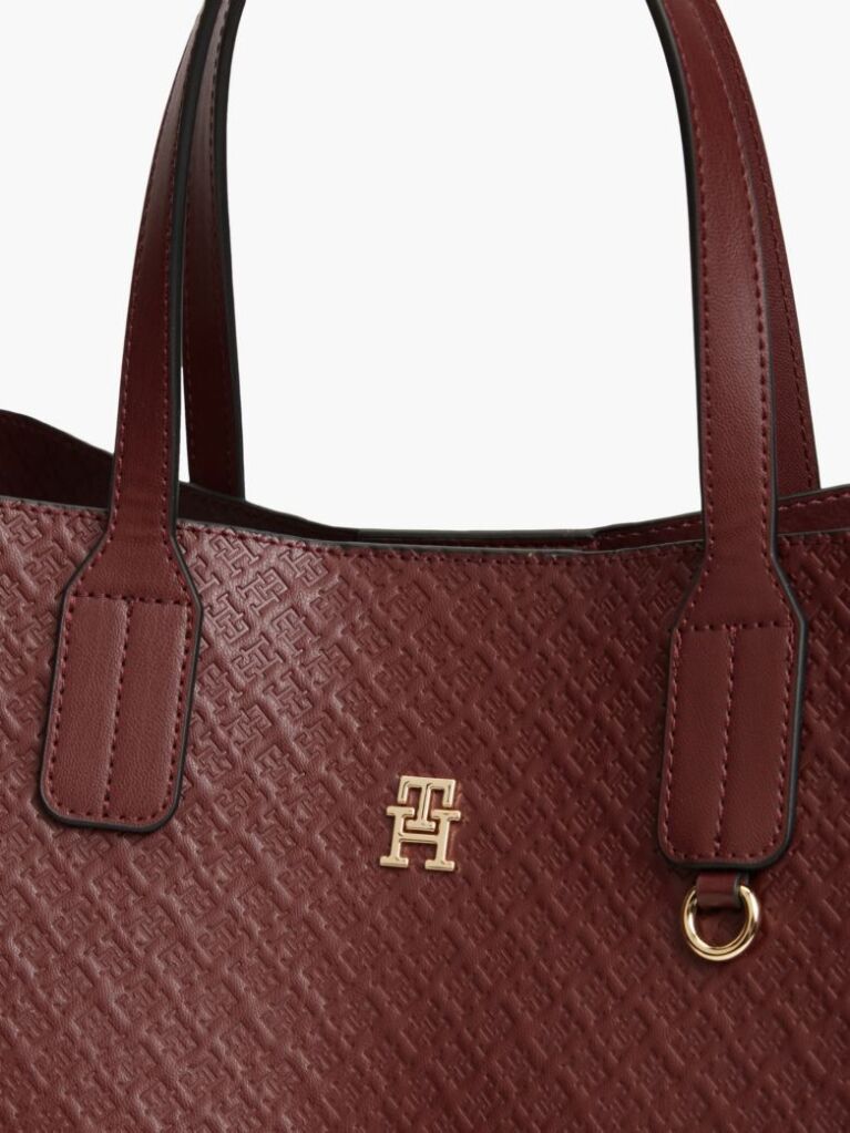 Red Hilfiger Icon Debossed Coin Purse Satchel  Women