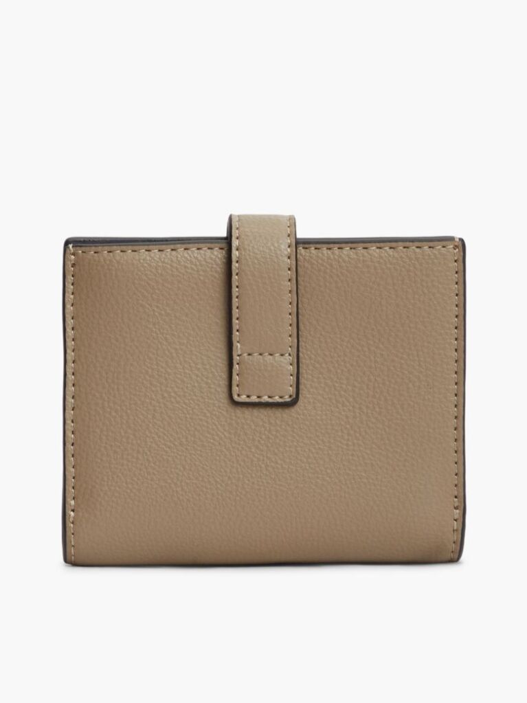 Beige TH Monogram Plaque Bifold Wallet  Women