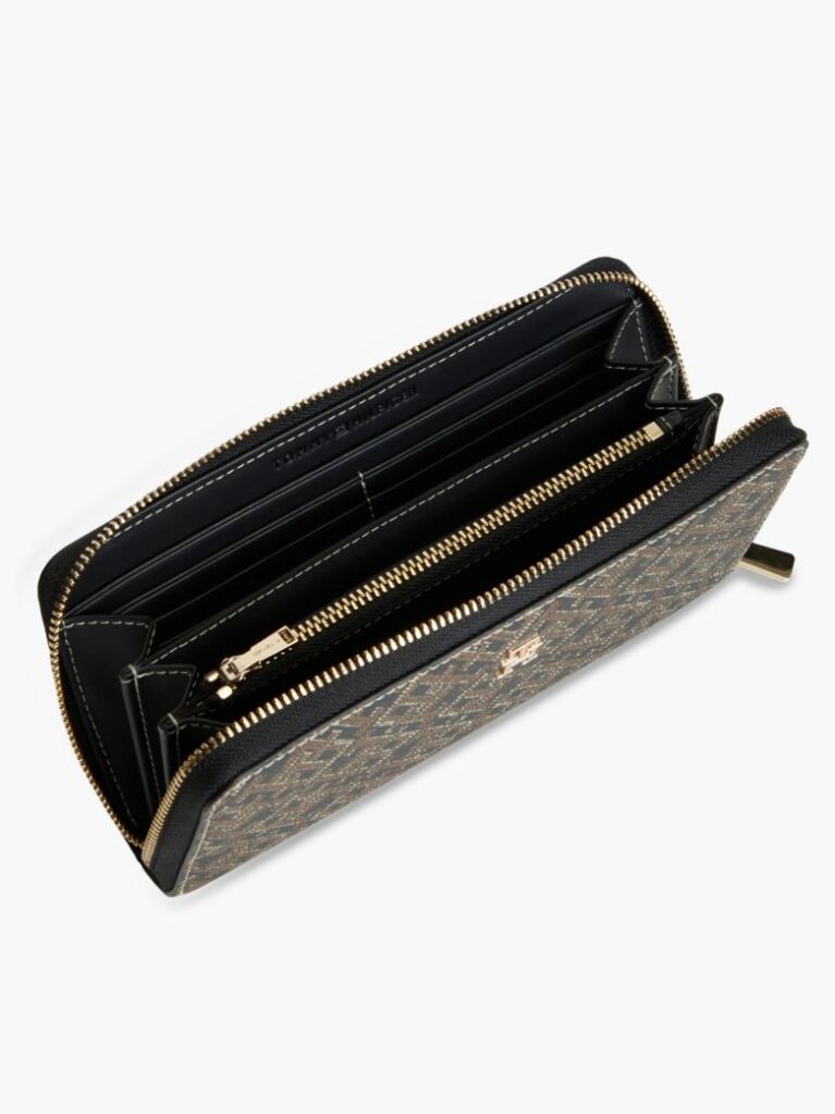 Multi Hilfiger Icon Print Zip-Around Wallet  Women