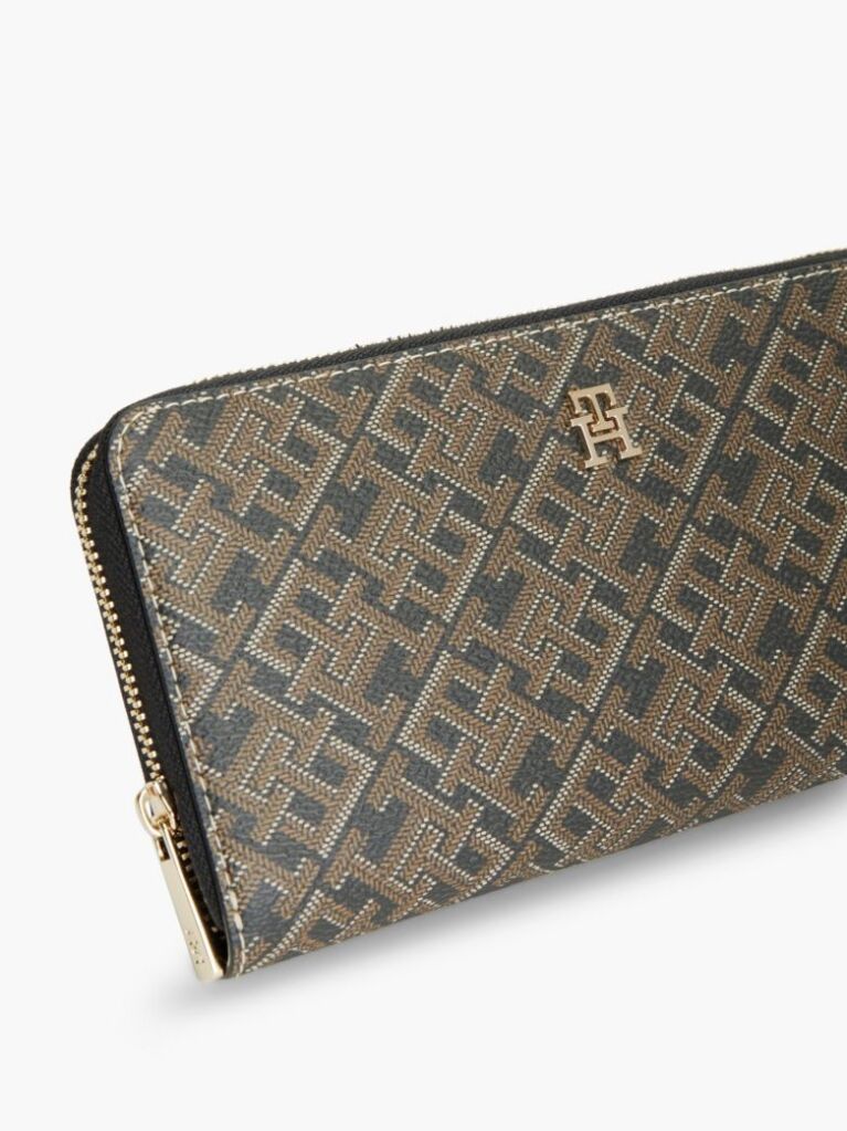 Multi Hilfiger Icon Print Zip-Around Wallet  Women