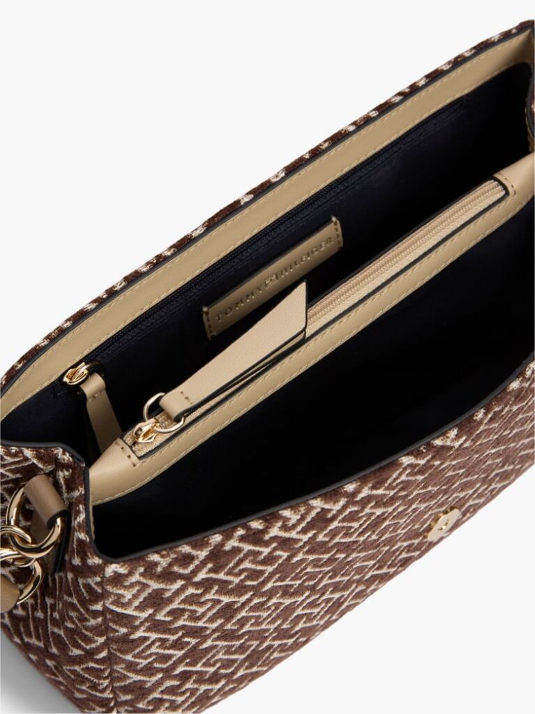 Μπεζ TH Monogram Τσάντα Χιαστί Jacquard  Γυναίκες