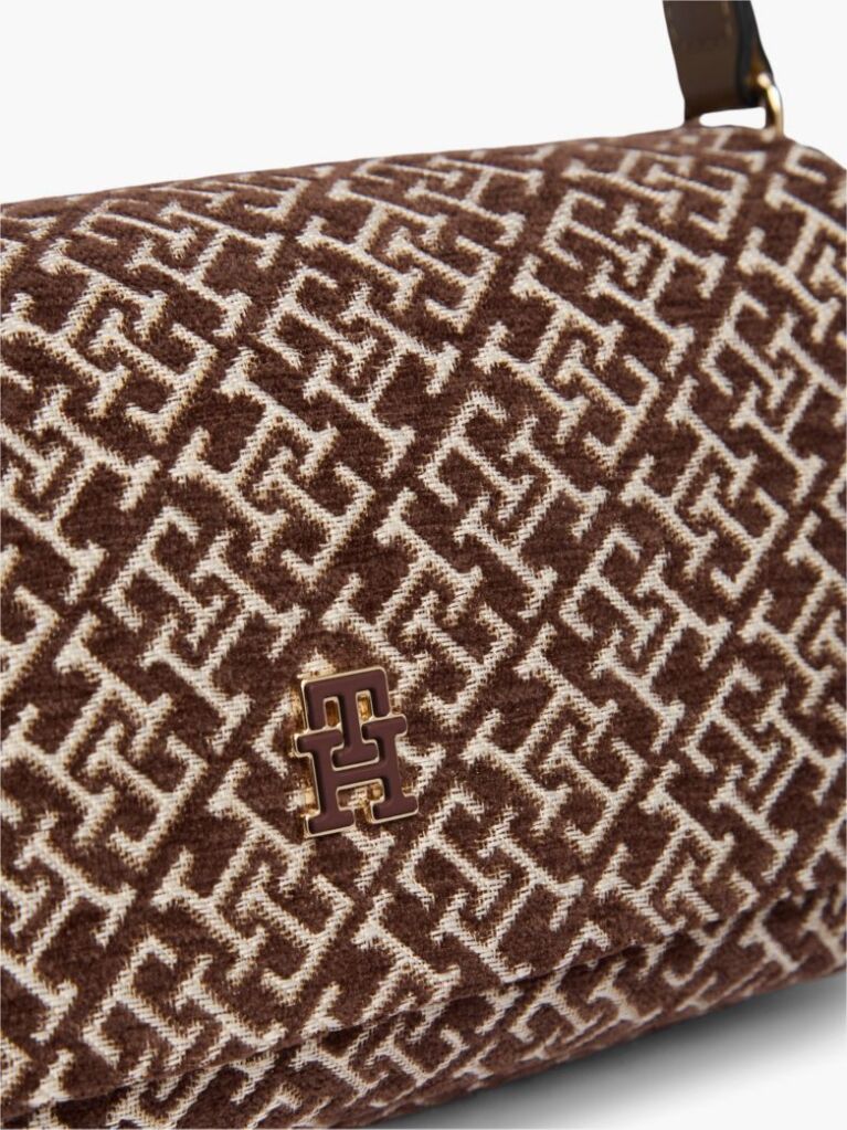 Μπεζ TH Monogram Τσάντα Χιαστί Jacquard  Γυναίκες