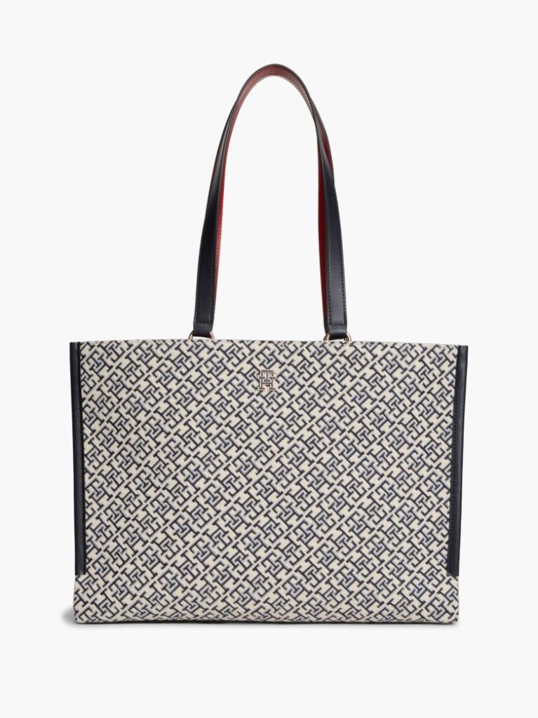 Μπλε TH Monogram Τσάντα Tote Jacquard  Γυναίκες
