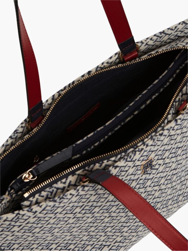 Μπλε TH Monogram Τσάντα Tote Jacquard  Γυναίκες