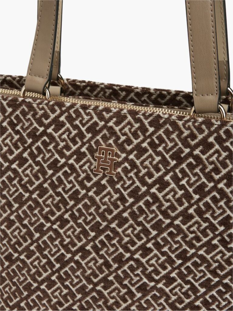 Beige TH Monogram Jacquard Tote Bag  Women