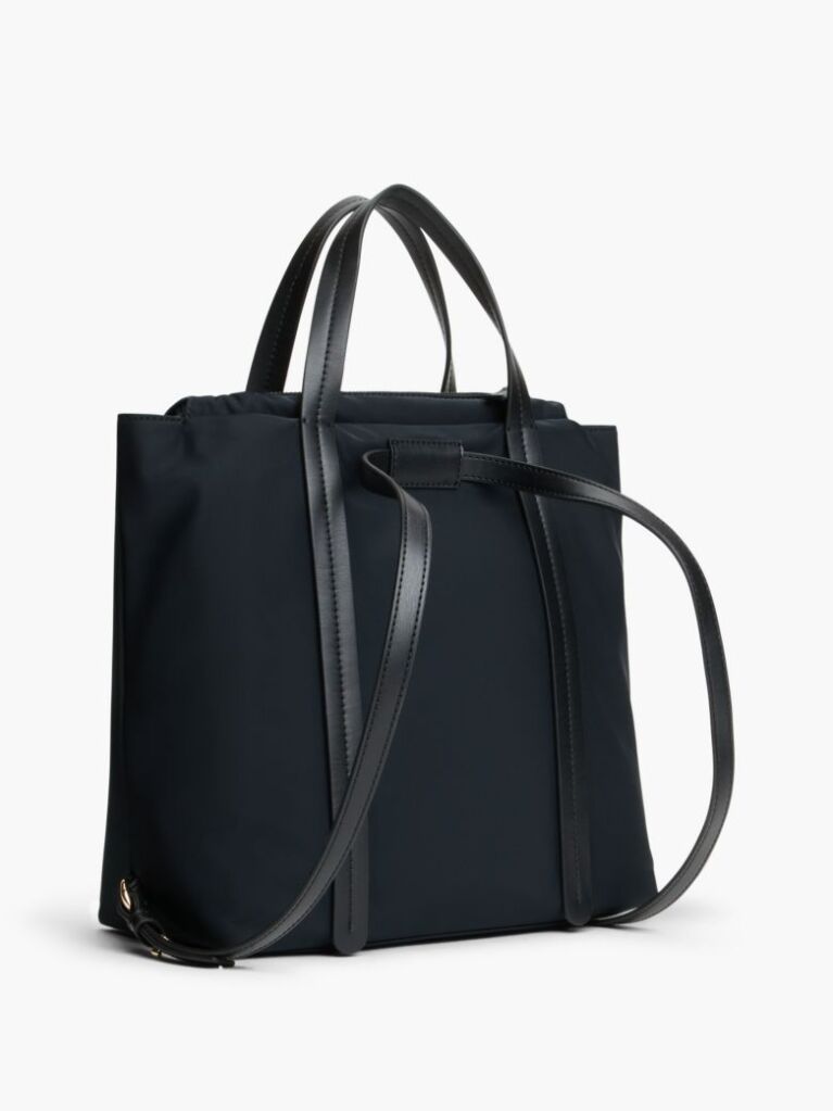 Black TH Monogram Convertible Tote Bag Backpack  Women