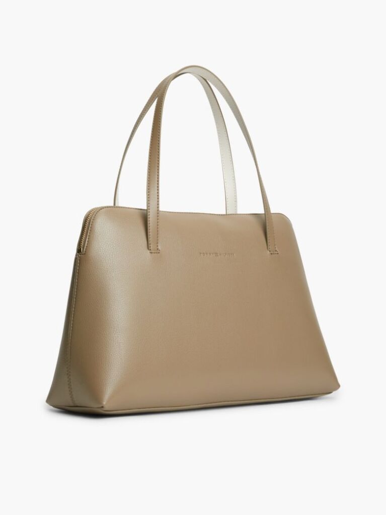 Beige Buckle Strap Tote Bag  Women