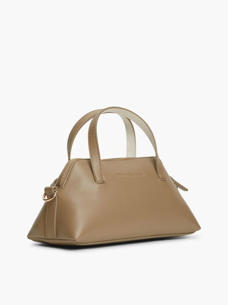 Beige Buckle Strap Crossbody Tote Bag  Women
