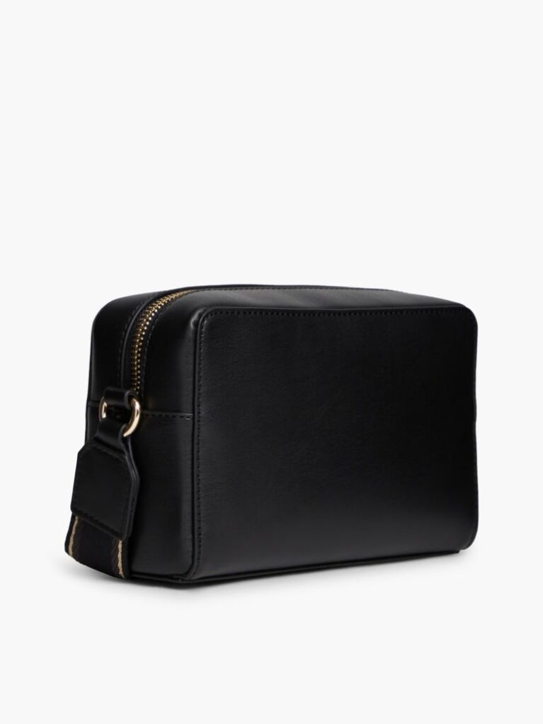 Black Repeat Logo Strap Crossbody Camera Bag  Women