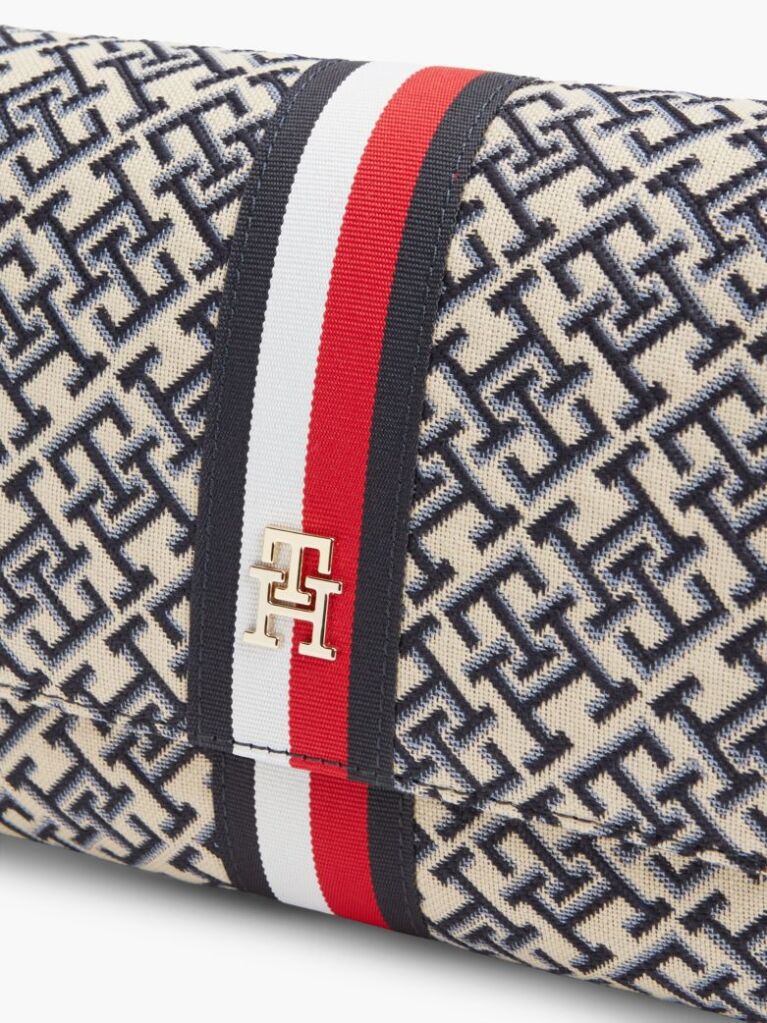 Μπλε TH Monogram Jacquard Essential Τσάντα Χιαστί  Γυναίκες