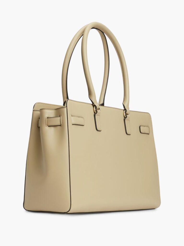 Beige TH Monogram Plaque Tote Bag  Women