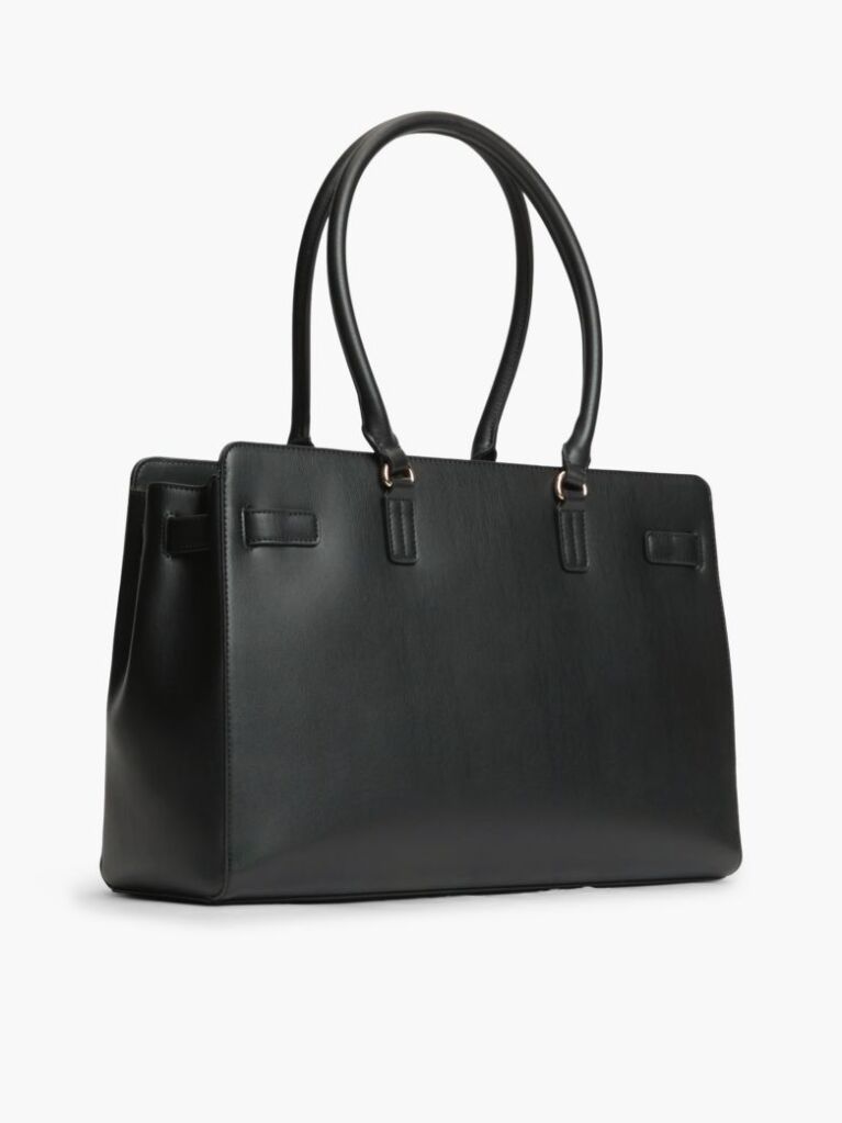 Black TH Monogram Plaque Tote Bag  Women