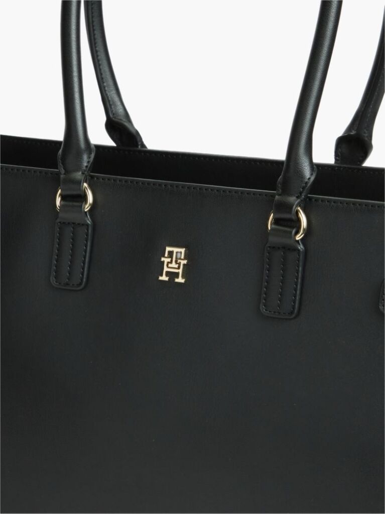 Black TH Monogram Plaque Tote Bag  Women