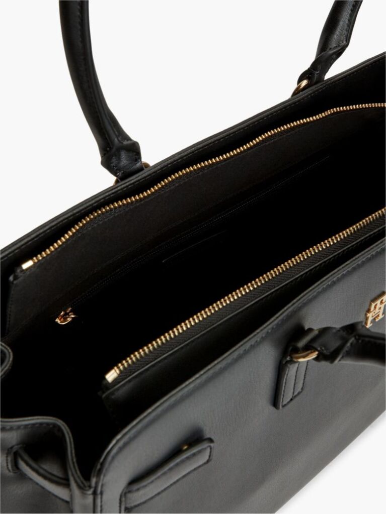 Black TH Monogram Plaque Tote Bag  Women